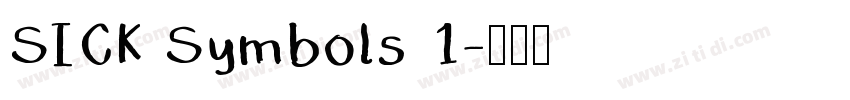 SICK Symbols 1字体转换